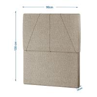 Cabeceira Estofada Solteiro 90 Cm Júpiter Linho - Skybox Cor Bege - 2