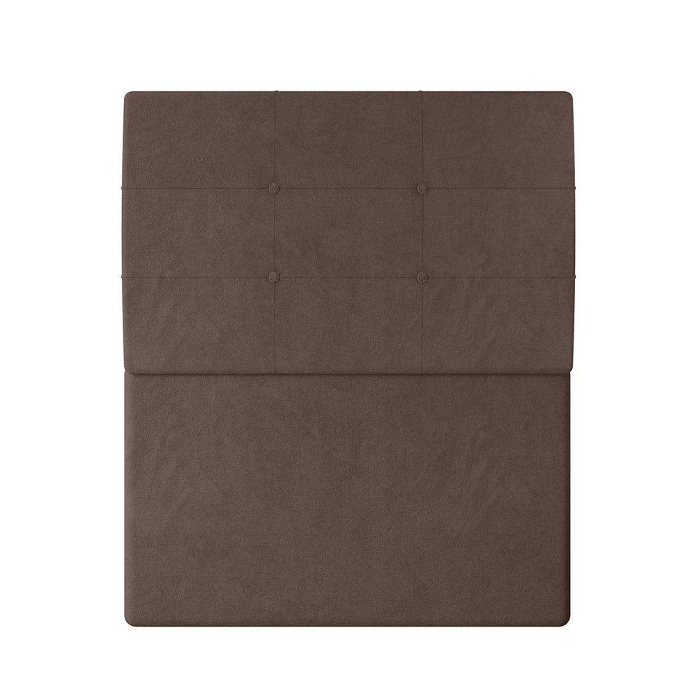 Cabeceira Estofada Solteiro 90 Cm Terra Veludo - Skybox Cor Marrom - 3