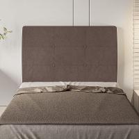 Cabeceira Estofada Solteiro 90 Cm Terra Veludo - Skybox Cor Marrom - 2