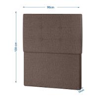 Cabeceira Estofada Solteiro 90 Cm Terra Veludo - Skybox Cor Marrom