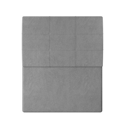 Cabeceira Estofada Solteiro 90 Cm Marte Veludo - Skybox Cor Cinza