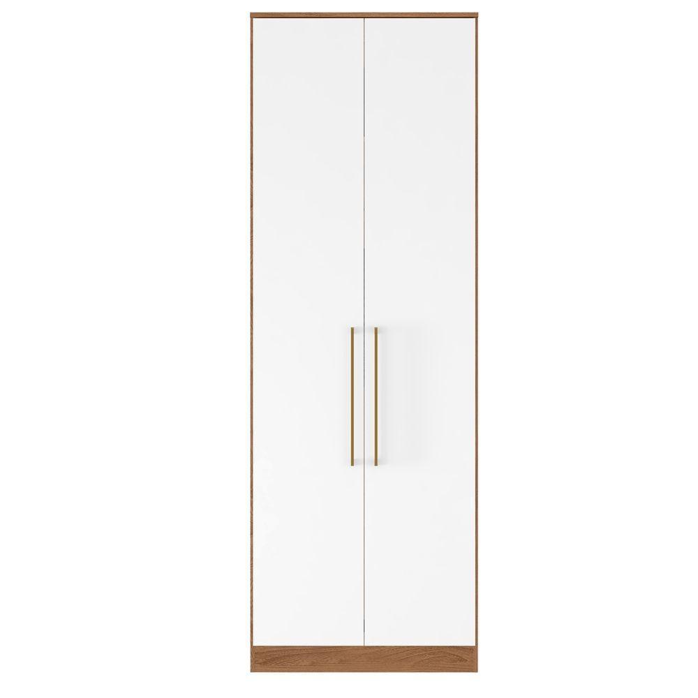 Armário 2 Portas Com Maleiro E 3 Gavetas Irlanda Amendola Touch/branco - Demartêz - 4