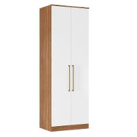 Armário 2 Portas Com Maleiro E 3 Gavetas Irlanda Amendola Touch/branco - Demartêz - 1