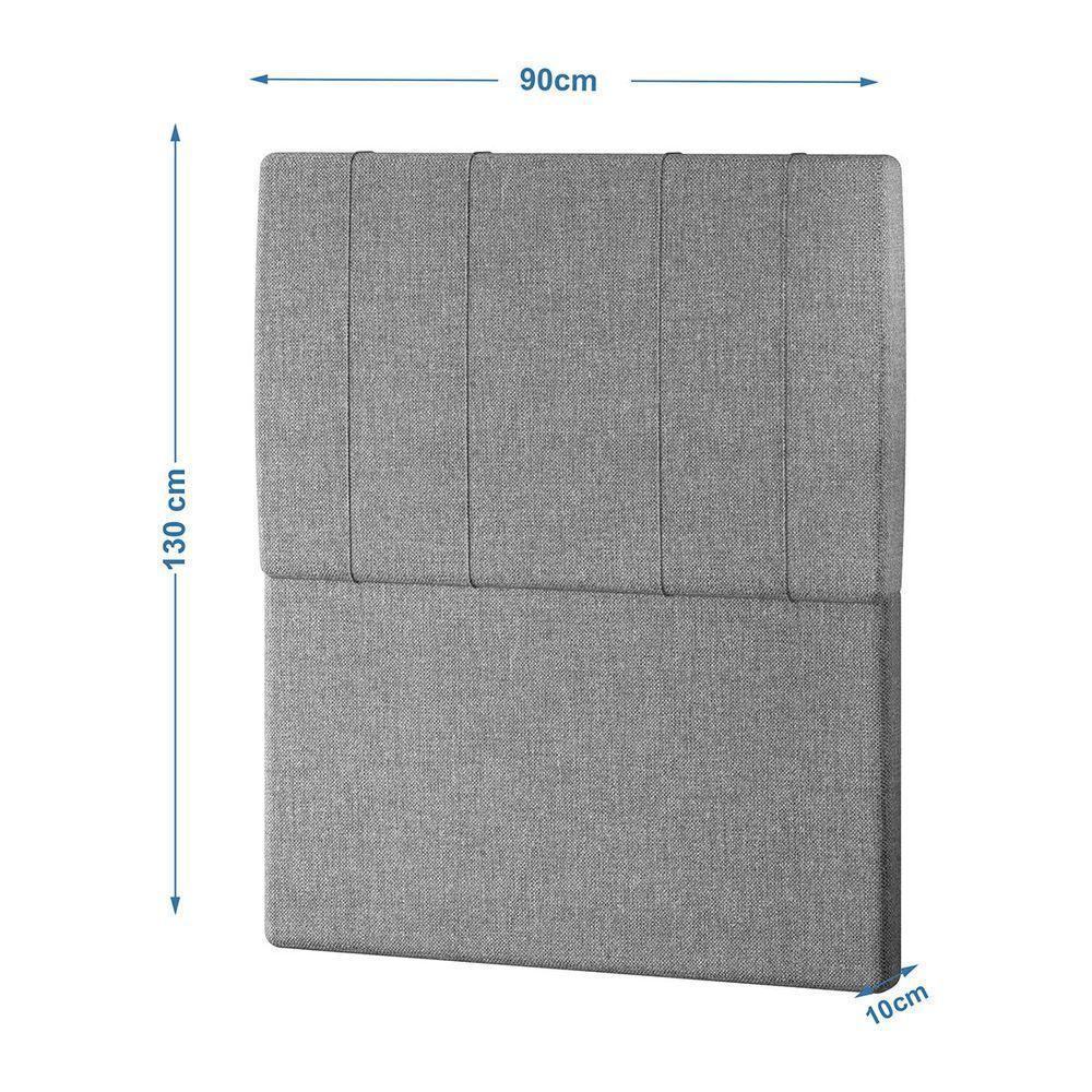 Cabeceira Estofada Solteiro 90 Cm Venus Linho - Skybox Cor Cinza - 3