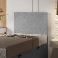 Cabeceira Estofada Solteiro 90 Cm Venus Linho - Skybox Cor Cinza - 1