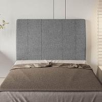 Cabeceira Estofada Solteiro 90 Cm Venus Linho - Skybox Cor Cinza - 5