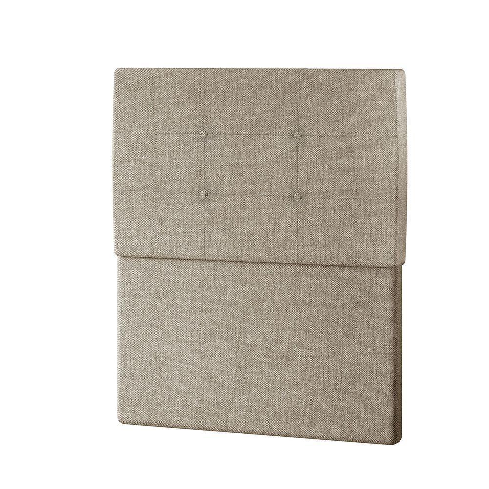 Cabeceira Estofada Solteiro 90 Cm Terra Linho - Skybox Cor Bege - 3