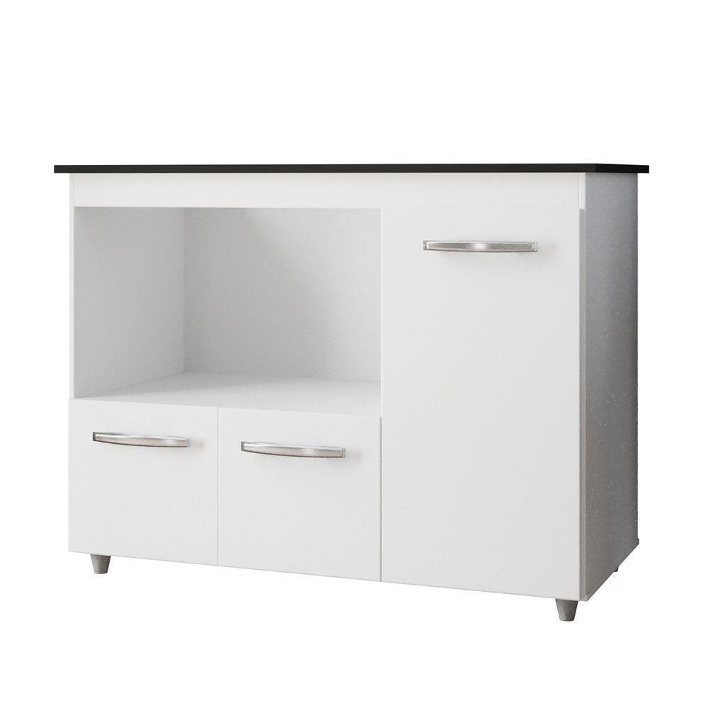 Balcão Para Cooktop 5 Bocas Com 3 Portas Ana Branco - Moblis - 2