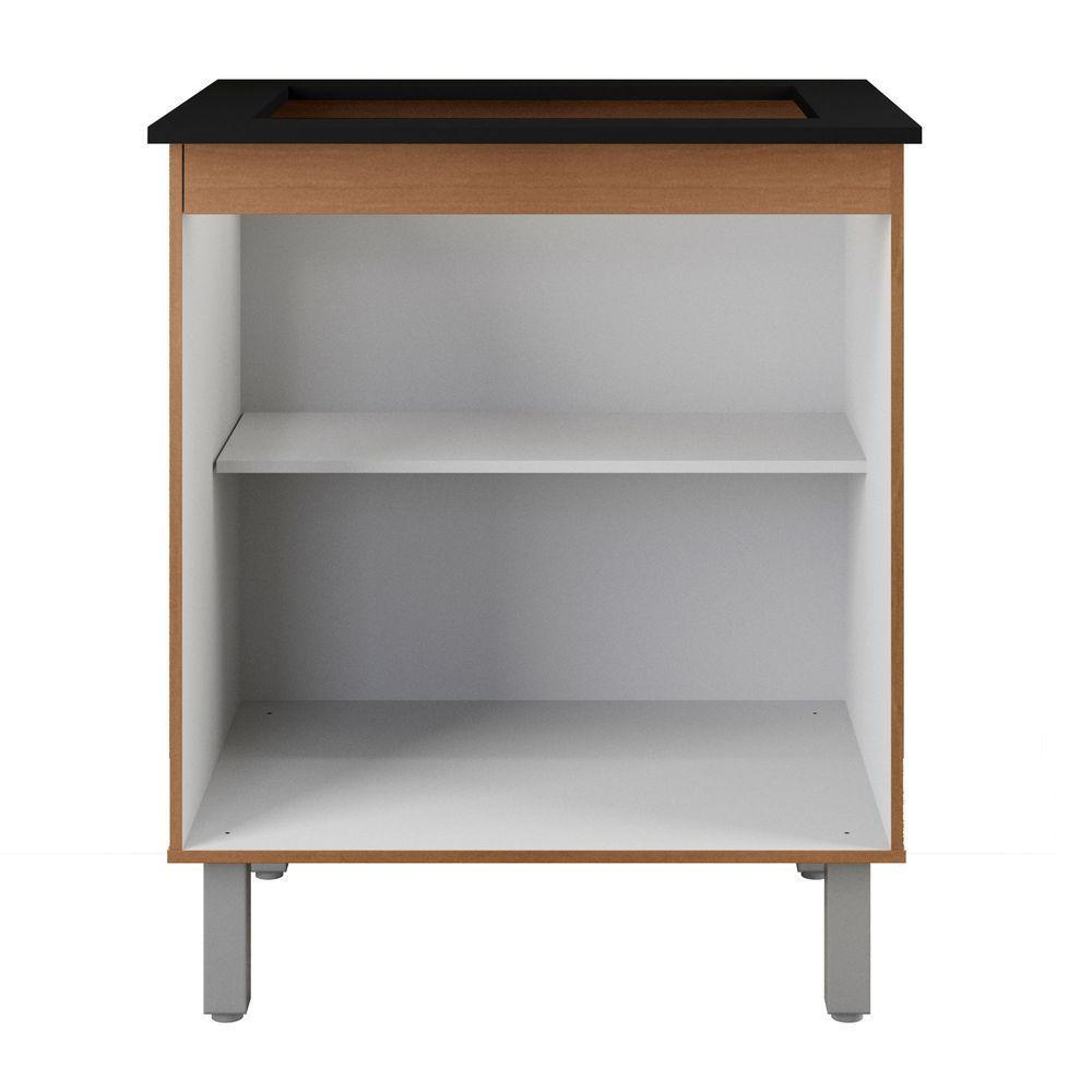 Balcão Cooktop 5 Bocas Com 2 Portas Jade Savana/preto - Moblis - 2