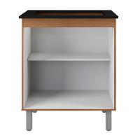 Balcão Cooktop 5 Bocas Com 2 Portas Jade Savana/preto - Moblis - 2