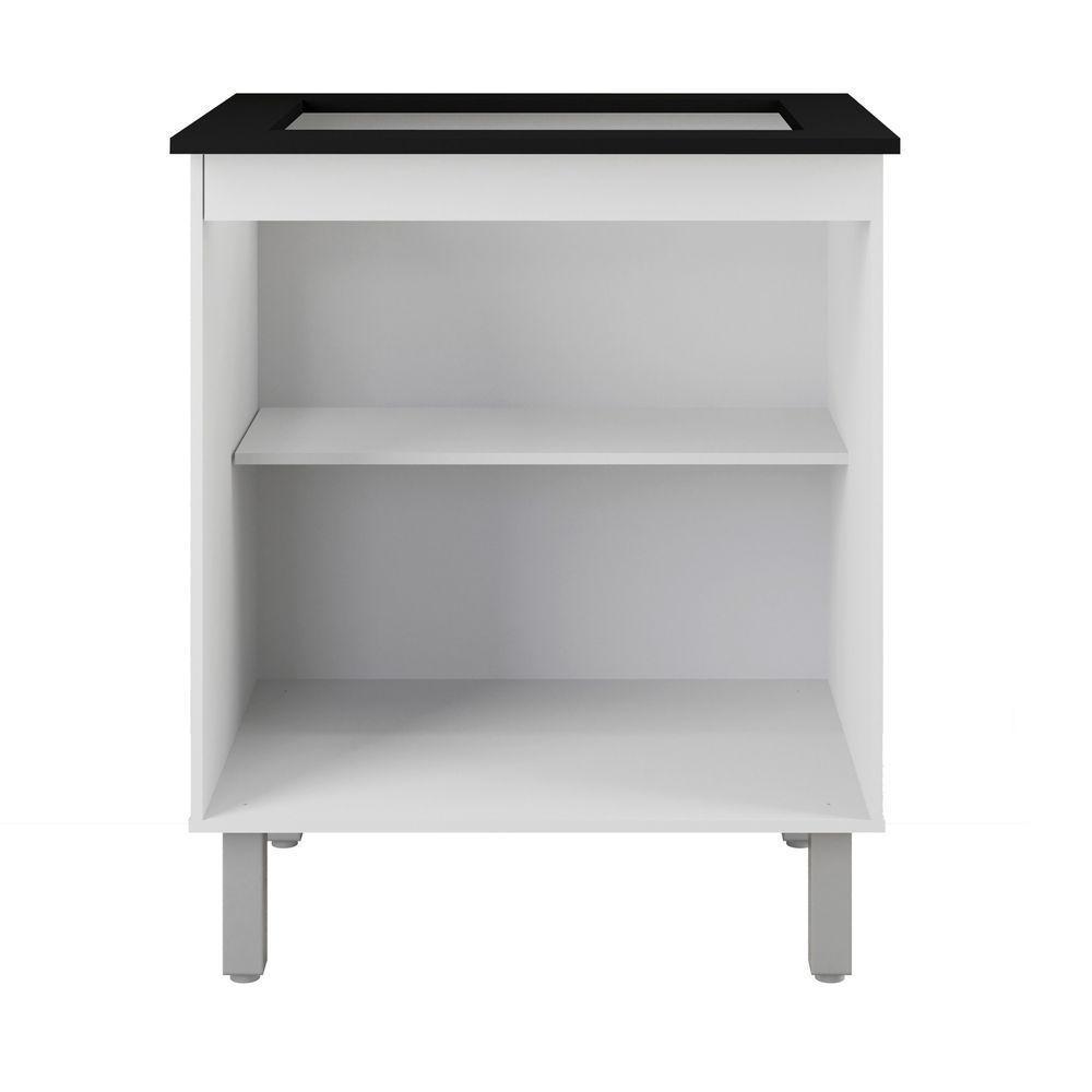 Balcão Para Cooktop 5 Bocas Com 2 Portas Jade Branco - Moblis - 1