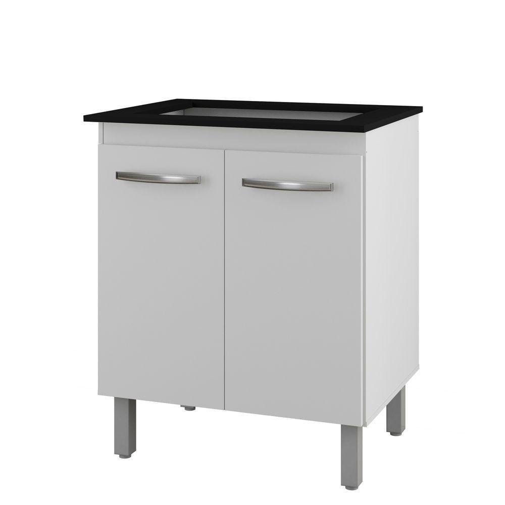 Balcão Para Cooktop 5 Bocas Com 2 Portas Jade Branco - Moblis - 2