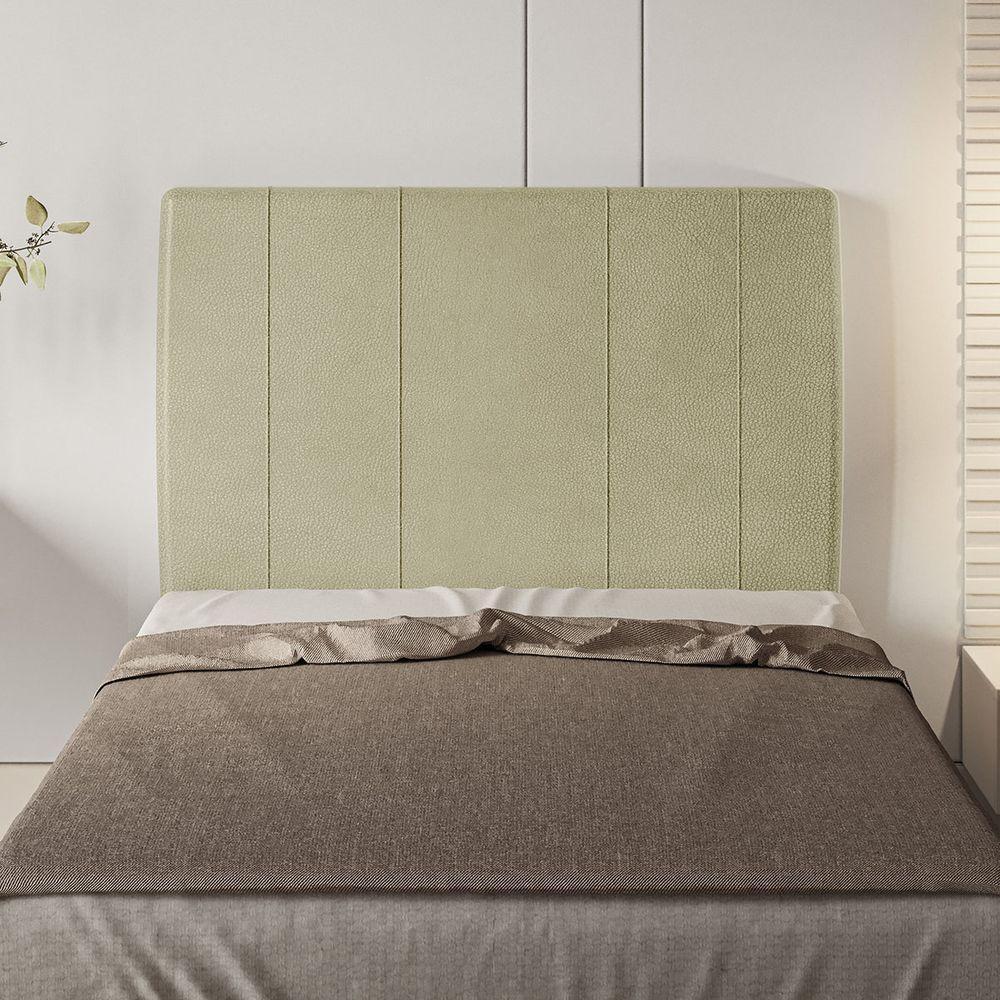 Cabeceira Estofada Solteiro 90 Cm Venus Corino - Skybox Cor Cinza - 7