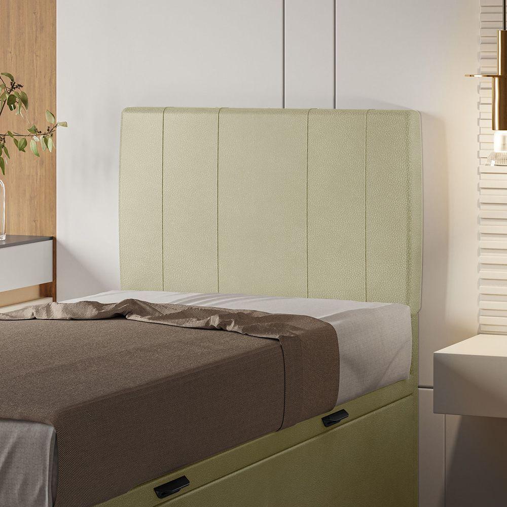 Cabeceira Estofada Solteiro 90 Cm Venus Corino - Skybox Cor Cinza - 8