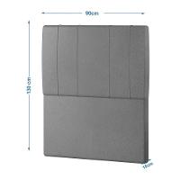 Cabeceira Estofada Solteiro 90 Cm Venus Corino - Skybox Cor Cinza - 2