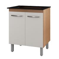 Balcão Para Cooktop 5 Bocas Com 2 Portas Jade Savana/off White - Moblis - 1