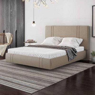 Cama Flutuante Star King Size Linho - Skybox Cor Bege