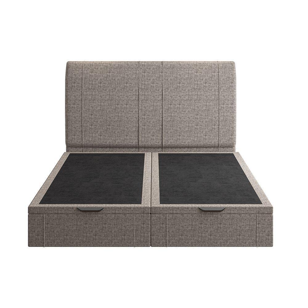 Cama Flutuante Baú Space King Linho - Skybox Cor Marrom - 6