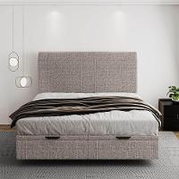 Cama Flutuante Baú Space King Linho - Skybox Cor Marrom - 5