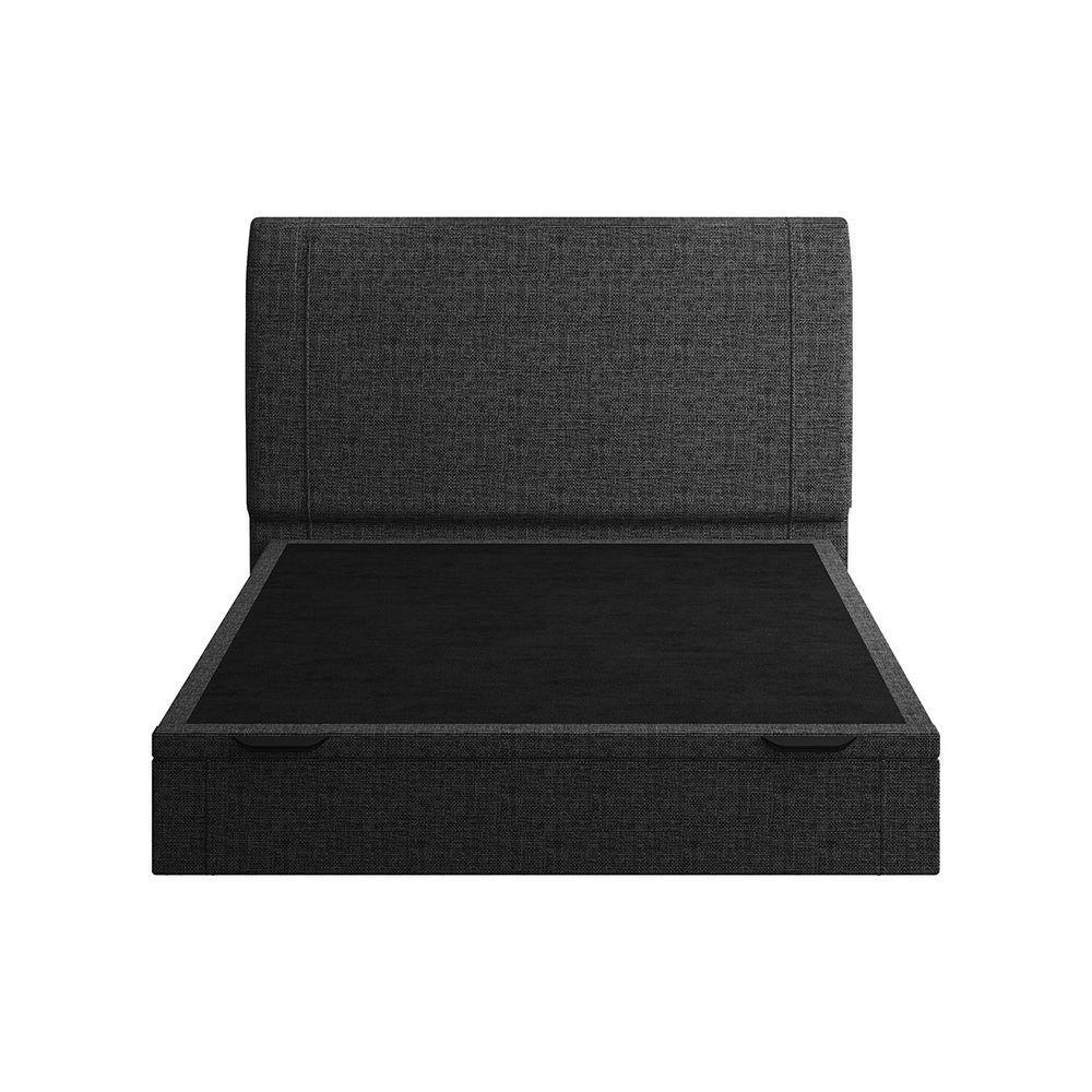 Cama Flutuante Baú Space Casal Linho - Skybox Cor Preto - 1