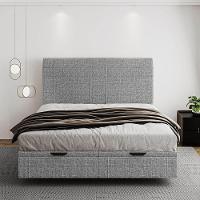 Cama Flutuante Baú Space Queen Linho - Skybox Cor Cinza - 2