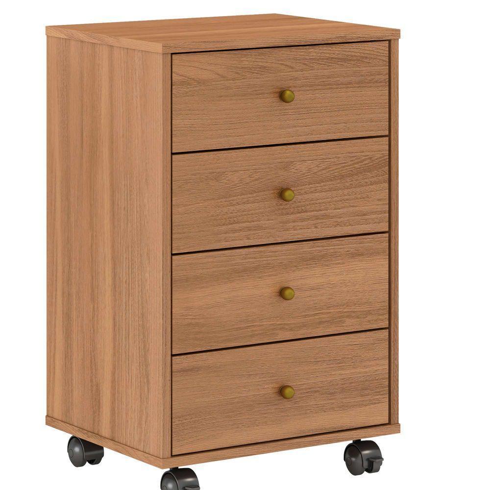 Gaveteiro Com 4 Gavetas Office Presence Amendola Touch - Demóbile - 1