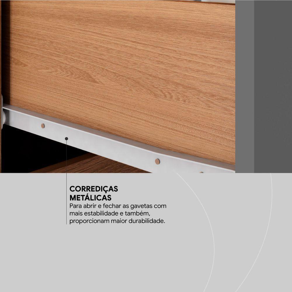 Gaveteiro Com 4 Gavetas Office Presence Amendola/grafito - Demóbile - 4