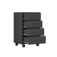 Gaveteiro Com 4 Gavetas Office Presence Amendola/grafito - Demóbile - 7