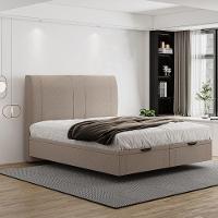 Cama Flutuante Baú Space Queen Linho - Skybox Cor Bege - 6