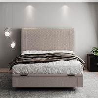 Cama Flutuante Baú Space Casal Linho - Skybox Cor Bege - 7