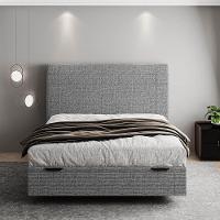 Cama Flutuante Baú Space Casal Linho - Skybox Cor Cinza - 5