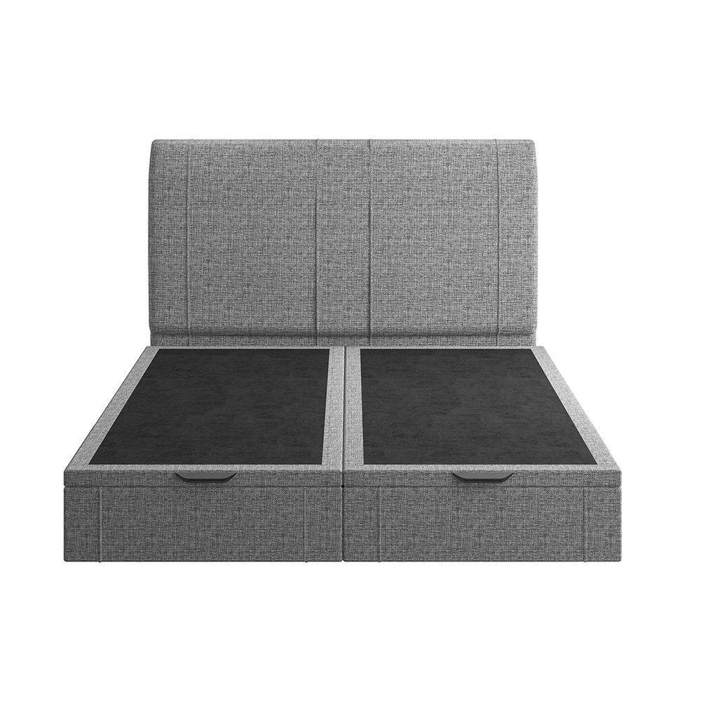 Cama Flutuante Baú Space King Linho - Skybox Cor Cinza - 6