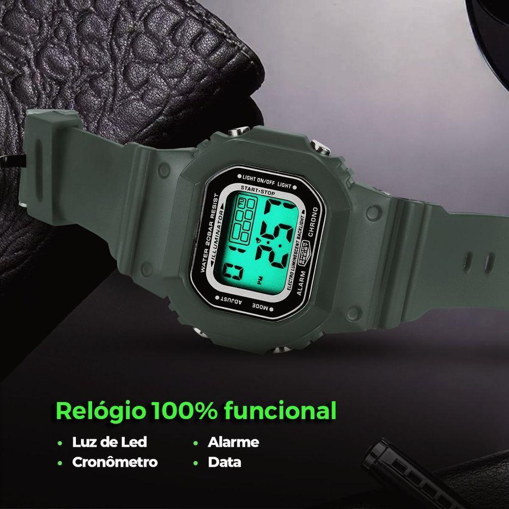 Relogio Infantil Digital Silicone Criança Menino + Caixa Criança Cronometro Original Prova Dagua - 3