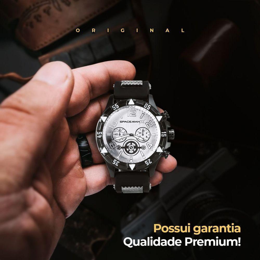 Relogio Aço Inox Masculino + Pulseira + Oculos Sol + Cordão Qualidade Premium Social Silicone Casual - 5