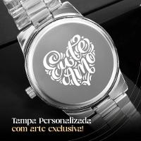 Relogio Feminino Aço Inox Prata + Colar + Pulseira + Caixa Strass Qualidade Premium Original Social