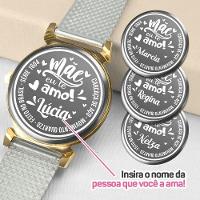 Relogio Feminino Dourado Aço + Pulseira + Caixa Casual Redondo Personalizavel Moda Presente Social - 6