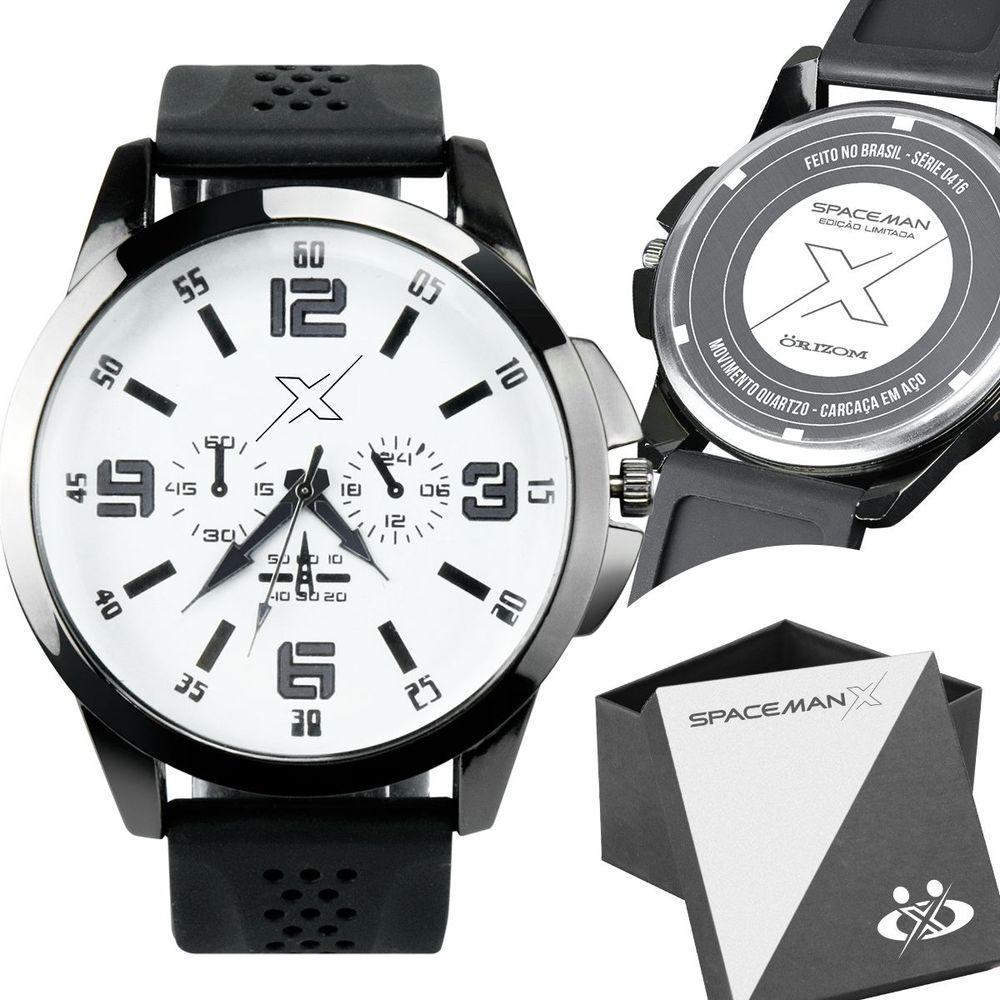 Relogio Masculino Aço Inox Preto Qualidade Premium + Caixa Preto Presente Analogico Ponteiro Casual - 1