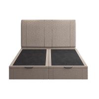 Cama Flutuante Baú Space King Linho - Skybox Cor Bege - 6