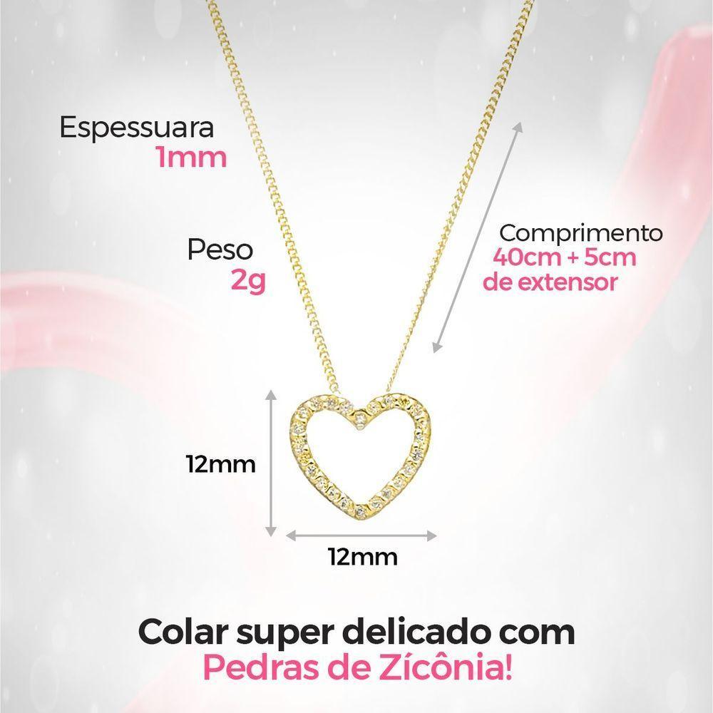 Relogio Feminino Dourado Aço + Colar Mãe Coração + Caixa Social Moda Casual Presente Silicone Strass - 3