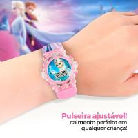 Relogio Digital Rosa Menina Infantil + Pulseira + Oculos Sol Qualidade Premium Original Caixa Pink - 5