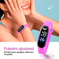 Relogio Heroi Prova Infantil Dagua Digital Mulher Maravilha Criança Presente Heroi Silicone Pink - 5