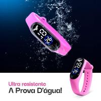 Relogio Heroi Prova Infantil Dagua Digital Mulher Maravilha Criança Presente Heroi Silicone Pink - 6