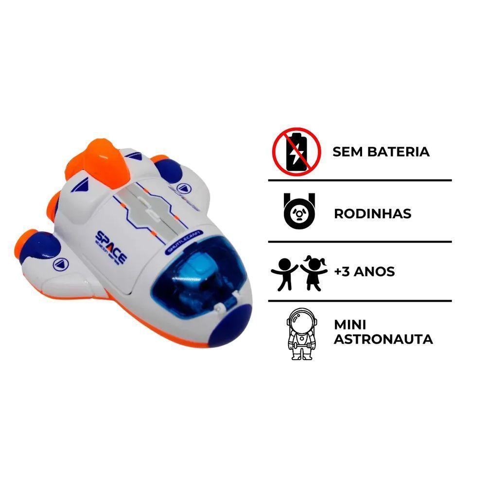 Brinquedo Nave Espacial Infantil Com Astronauta - Laranja - 8