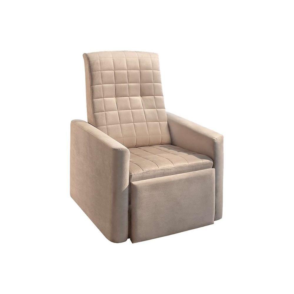 Poltrona Decorativa p/ Sala Reclinável do Papai Top Courano Preto - Paropas - 2