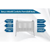 Berço / Mini Cama Infantil Conforto 2 em 1 Nature/Branco - Permóbili Baby - 7