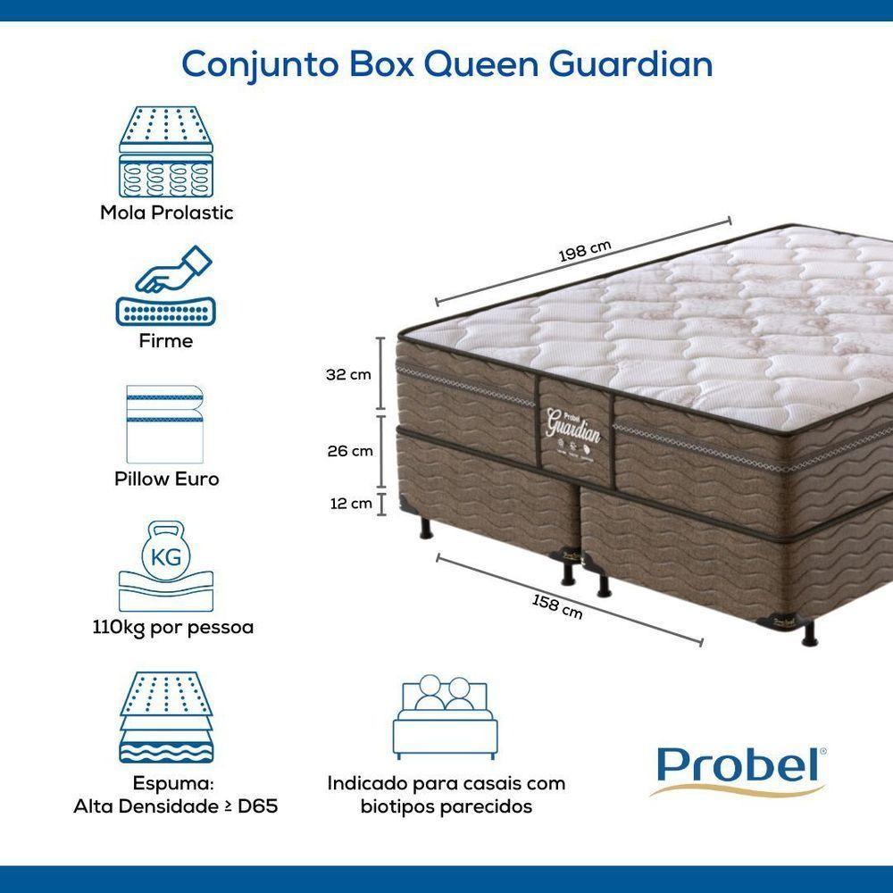 Conjunto Box Queen Mola Probel Guardian (158x198x58cm) - 8