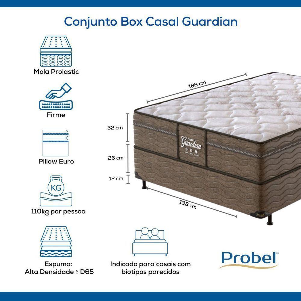 Conjunto Box Casal Mola Probel Guardian (138x188x58cm) - 8