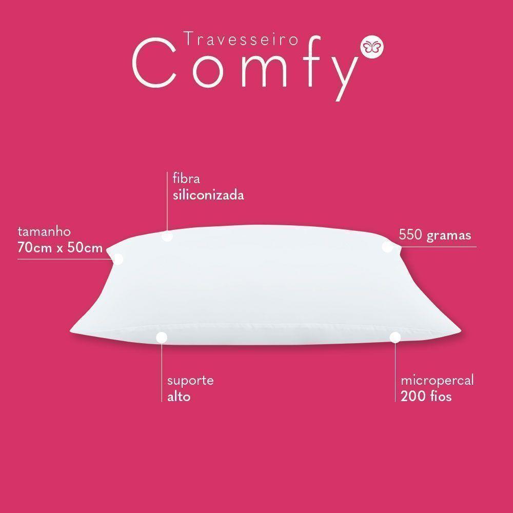 Travesseiro Comfy Suporte Alto 01 Peça - Branco - 3