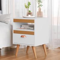 Kit 02 Mesas De Cabeceira Flex Sal Branco E Ypê Sal - 1