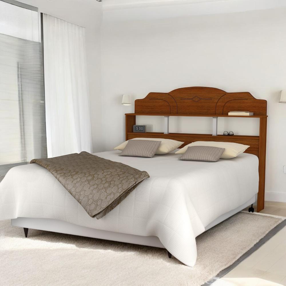 Cabeceira Com Prateleira Harmonia Solteiro Cinamomo E Off - 1